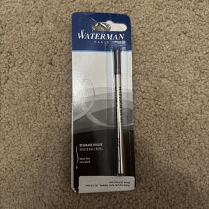 WATERMAN BLACK BALL Point Refill MEDIUM BLACK 2 Pack NEW SEALED 83425
